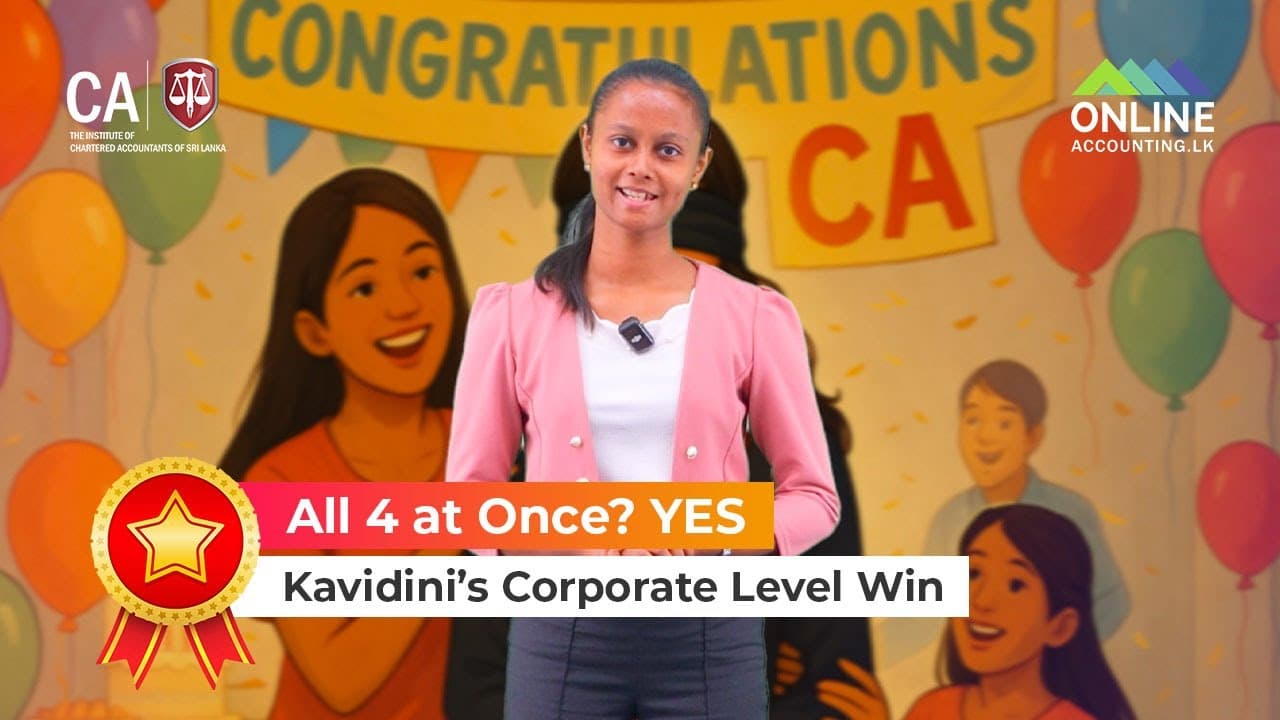 Kavindi Tharushika - All 4 corporate level subjects in one attempt video thumbnail
