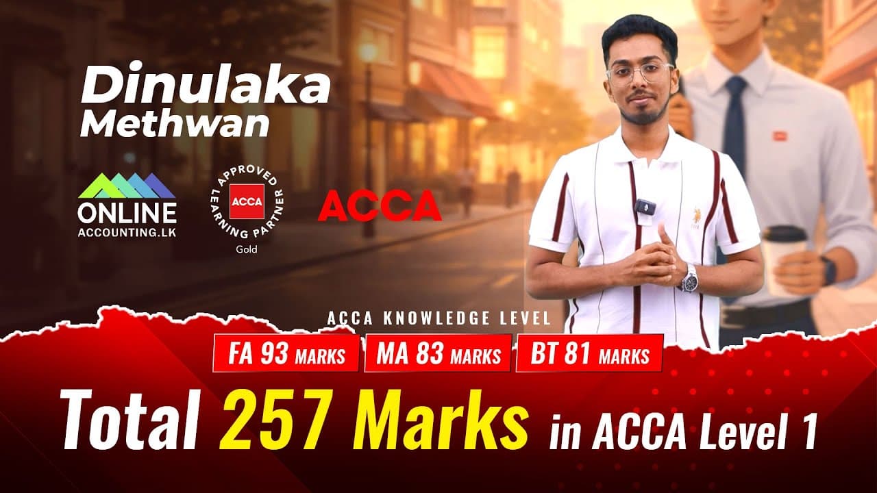 Dinulaka Methwan - 257 Marks at ACCA Knowledge Level video thumbnail